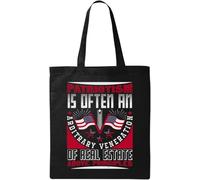 Patriotism is often an arbitrary veneration of real estate above principles Natural Ecological Cotton Tote Bag Black