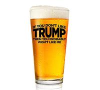 Patriots Cave If You Don't Like our President then You Probably Won't Like Me | 16 oz Pint Glass | American US Patriotic Gift Set | Retirement Gift For Men Made in America