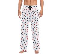 Patriots Stars Pajama Pants for Men Comfort Sleep Lounge Bottoms Straight-fit with Pockets XXL