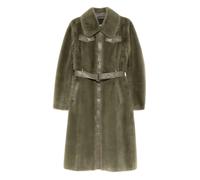 Patrizia Pepe belted faux-fur coat - Green 40-42