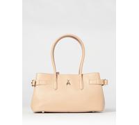 PATRIZIA PEPE Calfskin Leather Shoulder Bag with Fly Logo and Double Handle