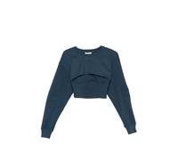 Patrizia Pepe double layer cropped bustier sweatshirt - Blue 0-I-II-III