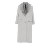 Patrizia Pepe faux fur single-breasted coat - Grey 38-40-42