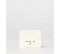 PATRIZIA PEPE Flat Grained Leather Card Holder with Seven Slots and Lettering Logo - Size: OS - female