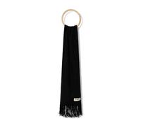 Patrizia Pepe fringed scarf - Black One Size
