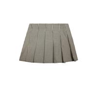 Patrizia Pepe girl microcheck pleated mini skirt - Brown 14 yrs