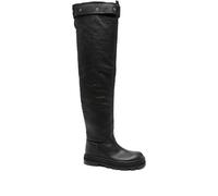 Patrizia Pepe leather over-the-knee buckle boots - Black 36-37-38-39-40-41