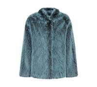 Patrizia Pepe long-sleeve faux-fur coat - Green 40-42