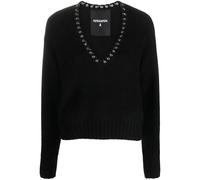 Patrizia Pepe metal-detail ribbed-knit sweater - Black 38-40