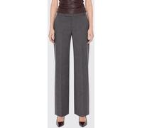 PATRIZIA PEPE Mid-Rise Straight-Leg Trousers in Viscose Blend with Belt Loops - Size: 42 - female