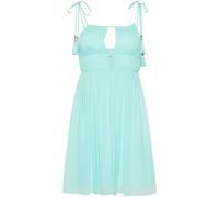 Patrizia Pepe plissé crepe mini dress - Blue 44