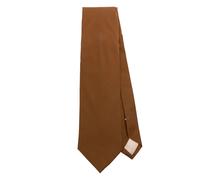 Patrizia Pepe pointed twill tie - Brown One Size
