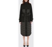 PATRIZIA PEPE Quilted Wool Blend Coat with High Neck and Belt - Size: 40 - female