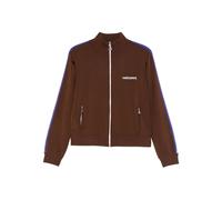 Patrizia Pepe stripe-detail zip-front sweater - Brown 0-I-II