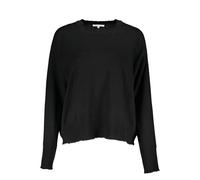 Patrizia Pepe Womens Relaxed Fit Merino Wool Pullover Sweater - Black Textile - Size Medium