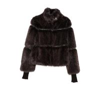Patrizia Pepe zip-up faux fur jacket - Brown 42-44-46