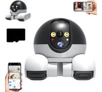 Patrol Buddy Robot Camera, Patrol Bot, Robots Cameras On Wheels, 360° View Pet Camera Indoor with 2 Way Talk, HD Night Vision, APP Remote Control, Night Vision, 1080p HD(WIFI+64G)