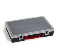 Patrol Group ORG350CZAPG001 Assortment Box Organiser Plastic Black 345 x 245 x 60 cm Transparent Lid 11 Compartments