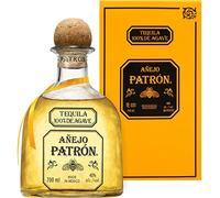 PATRÓN Añejo Premium Tequila with Gift Box, 40% ABV, 70cl / 700ml, Made from the Finest 100% Weber Blue Agave, Handcrafted in Small Batches in Mexico, Aged For Over 12 Months in Oak Casks