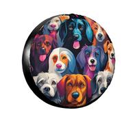 Patrón De Perro Cubiertas De Las Ruedas Weatherproof Funda Para Neumáticos De Repuesto Antipolvo Cubierta Para Ruedas De Repuesto Para Accesorios Travel Trailer