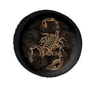 Patrón De Tatuaje De Escorpión Del Horóscopo Vintage Funda Cubierta Para Rueda Weatherproof Funda De Llanta De Repuesto Impermeable Neumático Repuesto Cubierta Para Trailer Travel Camión
