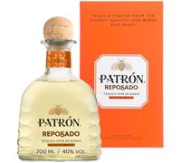 PATRON Premium Reposado Tequila, 100% Agave, Gift Box, 40%ABV, 70cl | Small-Batch Reposado, Aged 2+ Months in Oak Barrels, Handcrafted in Mexico, 100% Weber Blue Agave, Cocktail Gift Set, 700ml