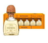 PATRON Premium Reposado Tequila, 100% Agave, Mini Bottles, 40% ABV, 6x5cl