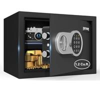 PATRON Safe Box,Lock Box digital security safe for home，Cabinet safe box for money cash saving Jewelry documents Keypad Safe for Office Hotel Home,0.68 Cubic Feet