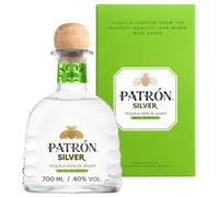 PATRON Silver Premium Tequila, 100% Weber Blue Agave, 40%ABV, 70cl | Small Batch Crafted in Mexico, Smooth Blanco for Cocktails or Gifting, 100% Weber Blue Agave, 700ml