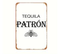 Patron Tequila Vintage Aluminum Metal Sign Bar Tavern Cafe Farmhouse Father's Day Gift 12x8 Inch