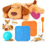 PatsFran Heartbeat Puppy for Dogs, Lick Mats & Treat Ball- All-Round Calming Kit for Anxiety Relief, Sleep Aid & Behavior Training, Puppy Essentials to Keep Them Busy（4 Pcs）
