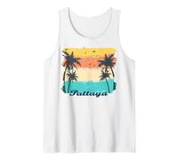 Pattaya Palm Trees at the Beach Thailand Vacation Souvenir Tank Top