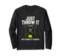 Patterdale Shirt Just Throw It Terrier Dog Fetch Tee Long Sleeve T-Shirt
