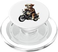 Patterdale Terrier drinking ice coffee on a motorbike DIGOR PopSockets PopGrip for MagSafe