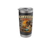 Patterdale Terrier Funny Drinking ice Coffee on a Swing Stainless Steel Insulated Tumbler