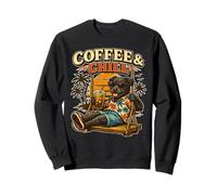 Patterdale Terrier funny drinking ice coffee on a swing Sweatshirt