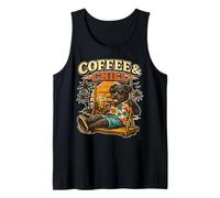 Patterdale Terrier Funny Drinking ice Coffee on a Swing Tank Top