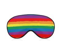Pattern (115) Eye Mask Sleeping Masks Compatible with Rainbow Striped LGBT Pride Flag for Women Men, Light Blocking Sleeping Mask, Breathable Sleep Eye Mask with Adjustable Elastic Strap for Flight Na