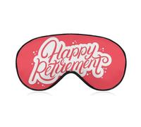 Pattern (123) Sleep Mask Compatible with Happy Retirement Hand Written Lettering Blackout Eye Mask for Sleeping with Adjustable Strap, Comfortable Night Blindfold Soft Eye Shades for Women Men Travel