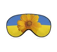 Pattern (160) Sleep Mask for Women Men, Compatible with Ukraine Flag Sunflower Blockout Light Eye Mask for Sleeping Blindfold, Eye Cover with Adjustable Strap, Soft Eye Shade for Nap Travel Night Shif
