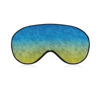 Pattern (163) Sleep Mask for Men Women Eye mask Blindfold Compatible with Geometric Ukraine Flag, BlockLight Eye mask with Adjustable Strap for Sleeping, Yoga, Traveling