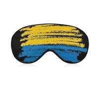 Pattern (165) Soft Eye Masks with Adjustable Strap Sleeping Mask Compatible with Grunge Flag of Ukraine, Lightweight Comfortable Blindfold Blocks Light for Men Women Travel Outdoor Nap, Pattern (165)