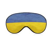 Pattern (166) Eye Mask Sleeping Masks Compatible with Grunge Flag of Ukraine for Women Men, Light Blocking Sleeping Mask, Breathable Sleep Eye Mask with Adjustable Elastic Strap for Flight Nap