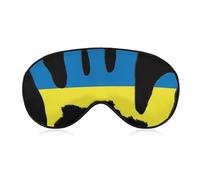 Pattern (173) Polyester Sleep Eye Mask Compatible with Ukraine Flag Hands Light Blocking Sleep Mask, Soft and Comfortable Night Eye Masks for Men Women Travel, Nap, Shift Work