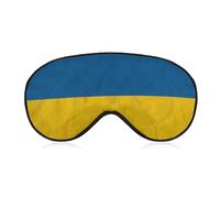Pattern (174) Sleep Mask Compatible with Vintage Ukrainian Flag Blackout Eye Mask for Sleeping with Adjustable Strap, Comfortable Night Blindfold Soft Eye Shades for Women Men Travel Naps