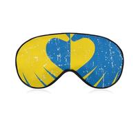 Pattern (176) Sleep Eye Mask Blackout Eye Mask Compatible with Ukraine Flag Love Heart Blue Yellow Sleep Mask with Adjustable Strap, Soft and Comfortable Night Blindfold for Women Men Eye Sleeping, Sh