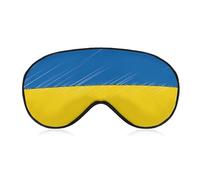 Pattern (177) Sleep Mask for Women Men, Compatible with Abstract Ukraine Flag Blockout Light Eye Mask for Sleeping Blindfold, Eye Cover with Adjustable Strap, Soft Eye Shade for Nap Travel Night Shift