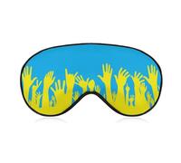 Pattern (184) Sleep Mask Night Cover Eye Sleeping Masks Compatible with Ukraine Flag Ukrainian Support for Women Men, Breathable Blindfold for Airplane Travel Adjustable Strap