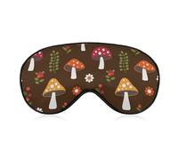 Pattern (208) Sleep Mask Compatible with Psychedelic Trippy Mushroom Blackout Eye Mask for Sleeping with Adjustable Strap, Comfortable Night Blindfold Soft Eye Shades for Women Men Travel Naps