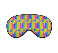 Pattern (214) Sleep Mask for Men Women Eye mask Blindfold Compatible with LGBT Rainbow, BlockLight Eye mask with Adjustable Strap for Sleeping, Yoga, Traveling, Pattern (214)